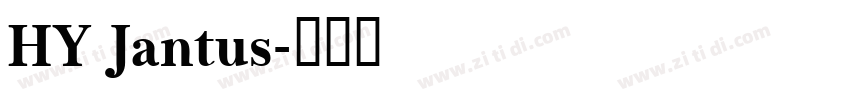 HY Jantus字体转换